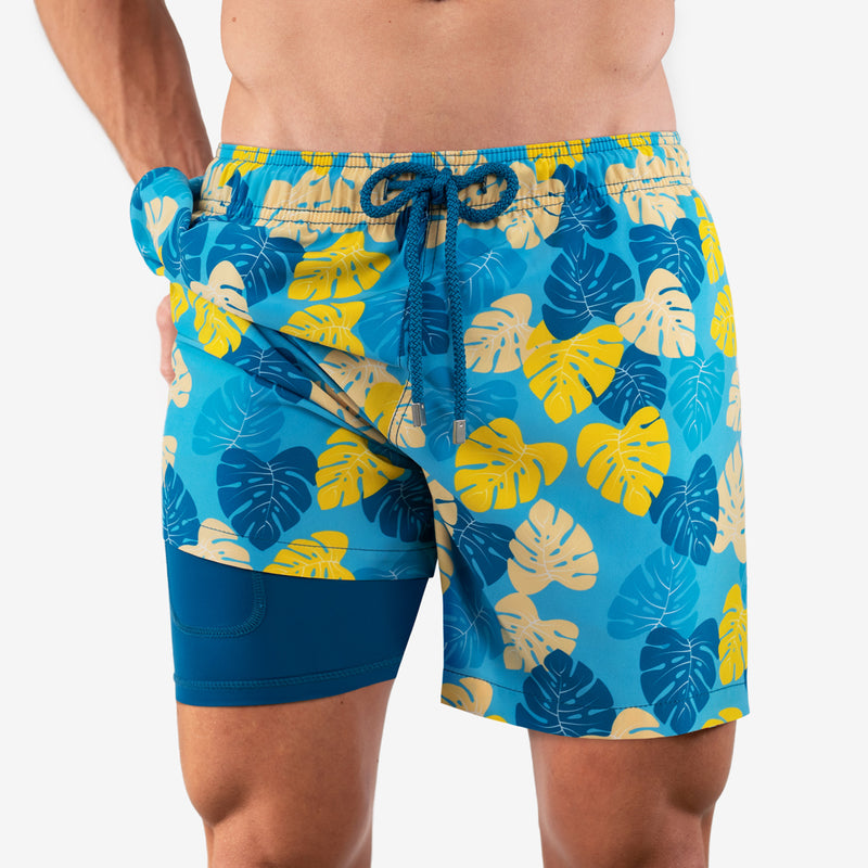 Aqua - Mid-Length Hybrid Short - Capelle Miami