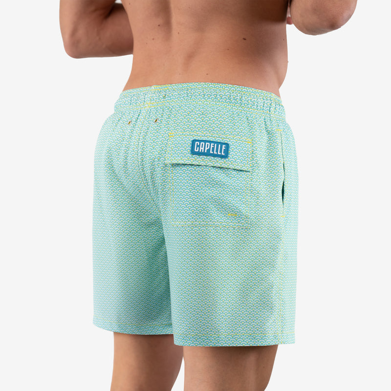 Blue Paradise - Mid-Length Hybrid Short - Capelle Miami