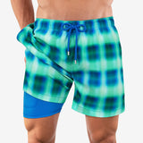 Flannel Blur - Mid-Length Hybrid Short - Capelle Miami