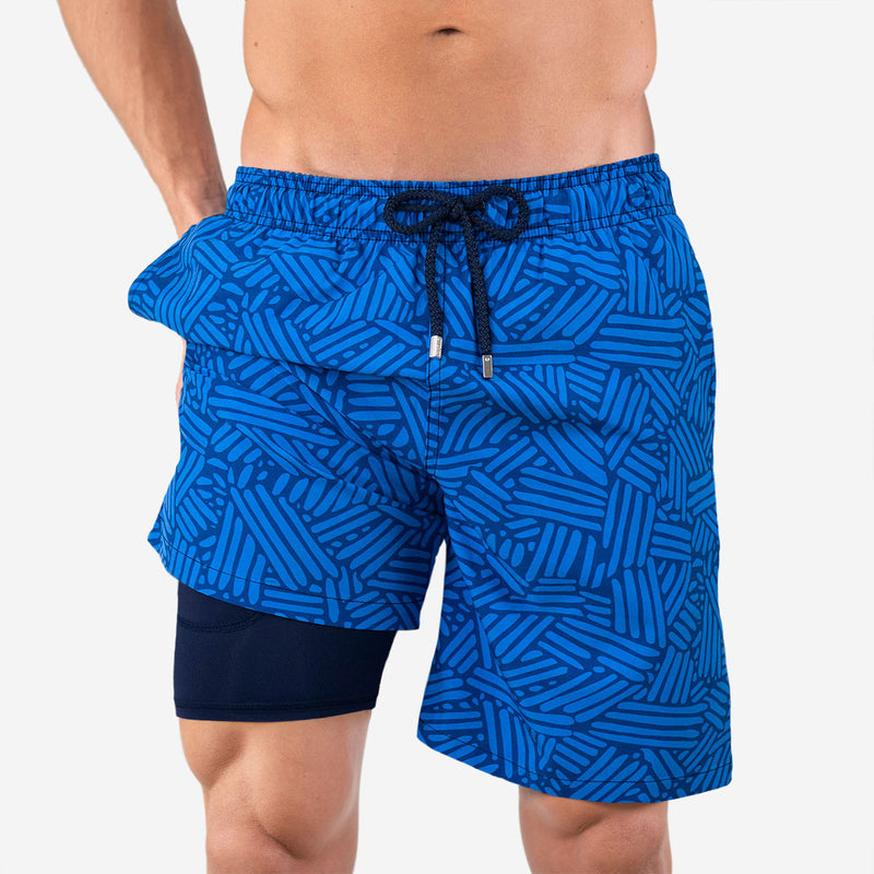 Blue Lake - Long-Length Hybrid Short - Capelle Miami