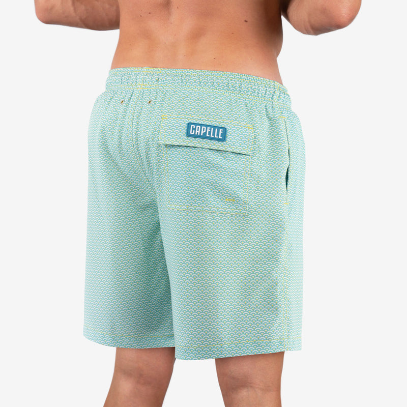 Blue Paradise - Long-Length Hybrid Short - Capelle Miami