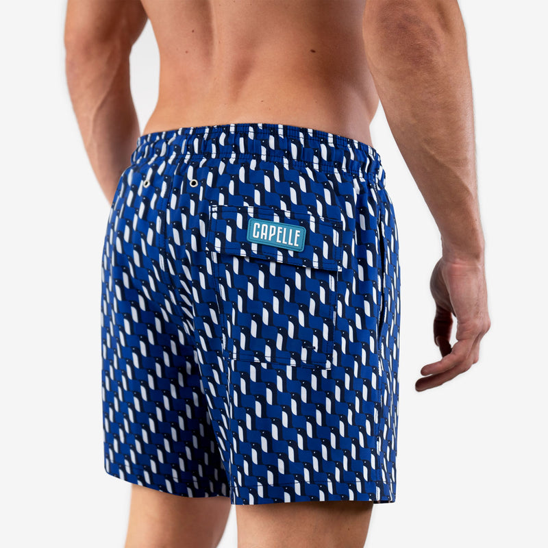 Blue Penguins - Mid-Length Hybrid Short - Capelle Miami