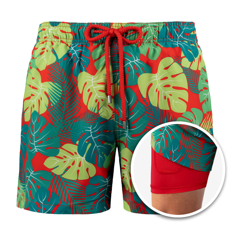 Tropical Crush - Mid-Length Hybrid Short - Capelle Miami