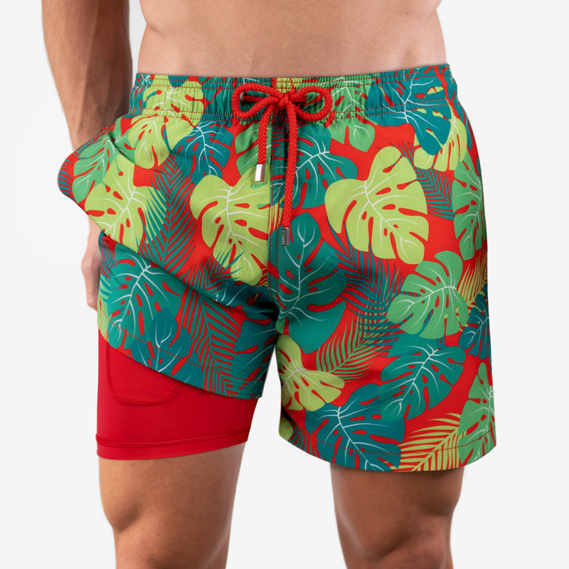 Tropical Crush - Mid-Length Hybrid Short - Capelle Miami